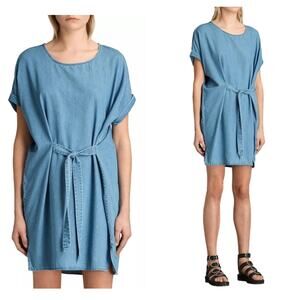 AllSaints Sonny Denim Dress, Mid Indigo Blue Small